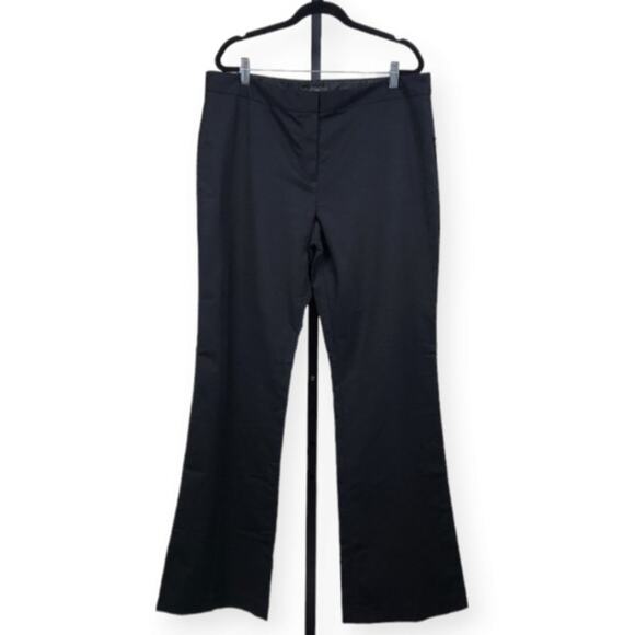 Tahari Pants - Tahari Terry Pant Trousers Slacks Mid Rise Flared Leg Black Women's Size 14 New